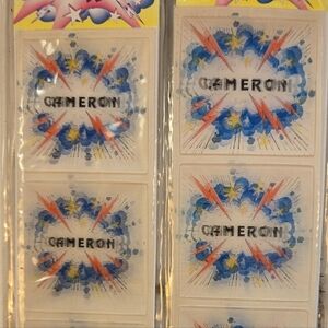Stravina Zany Namz Cameron Hologram Action Stickers 4-pack Bundle of 4